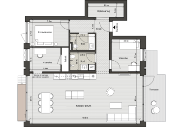 Plantegning for: Bolig 005 <wbr> Fortkaj 2, st. 3