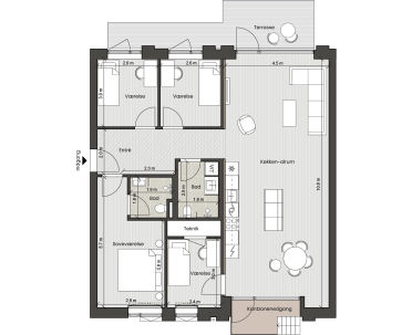 Plantegning for: Bolig 015 <wbr> Helsinkigade 9, st. th.