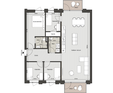 Plantegning for: Bolig 029 <wbr> Fortkaj 6, 1. th.