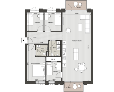 Plantegning for: Bolig 036 <wbr> Helsinkigade 9, 1. tv.