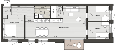 Plantegning for: Bolig 042 <wbr> Helsinkigade 7, 2. 2