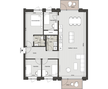 Plantegning for: Bolig 075 <wbr> Fortkaj 6, 3. th.
