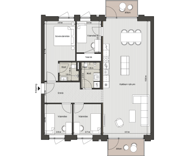 Plantegning for: Bolig 097 <wbr> Fortkaj 6, 4. th.