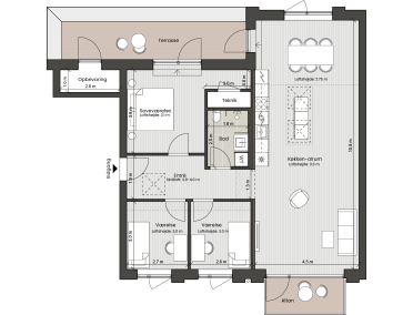 Plantegning for: Bolig 112 <wbr> Fortkaj 6, 5. th.